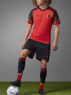 NWT Adidas Belgium 2022 Home Jersey Youth XL Kids Soccer Football HD9412